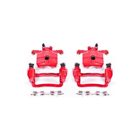 Power Stop 05-06 Saab 9-2X Rear Red Calipers w/Brackets - Pair PowerStop