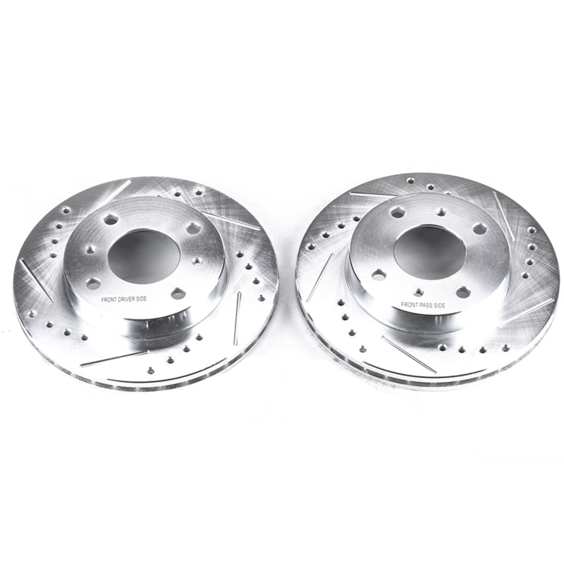 Power Stop 91-96 Infiniti G20 Front Evolution Drilled & Slotted Rotors - Pair PowerStop