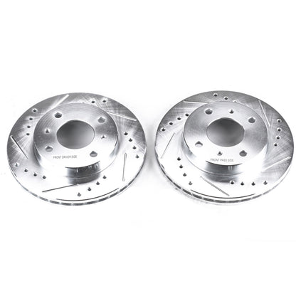 Power Stop 91-96 Infiniti G20 Front Evolution Drilled & Slotted Rotors - Pair PowerStop