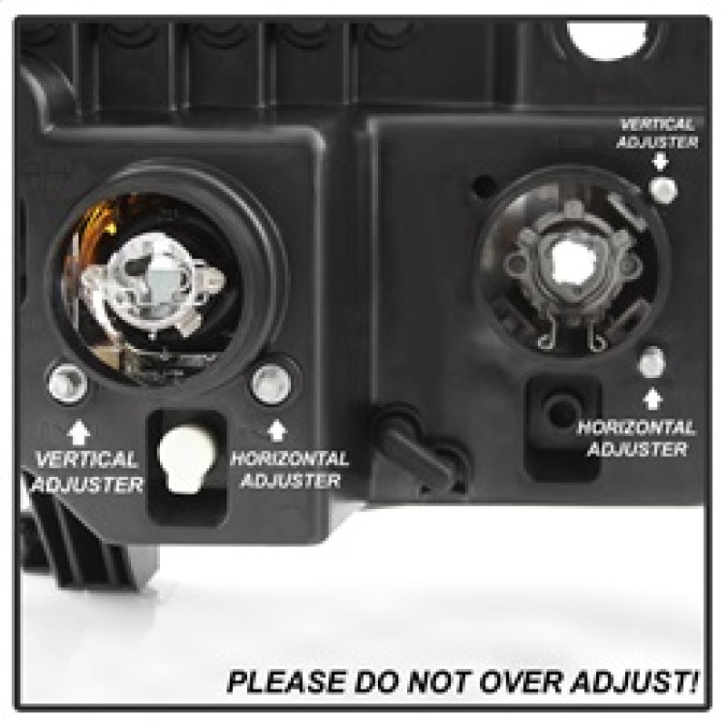 Spyder 07-13 Toyota Tundra V2 Light Bar DRL Projector Headlights - Chrome (PRO-YD-TTU07V2-LB-C) SPYDER