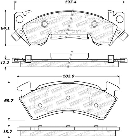 StopTech Premium Ceramic Rear Brake Pads - 308.06140 Stoptech