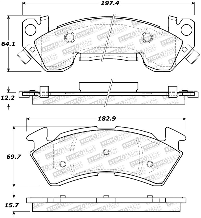 StopTech Premium Ceramic Rear Brake Pads - 308.06140