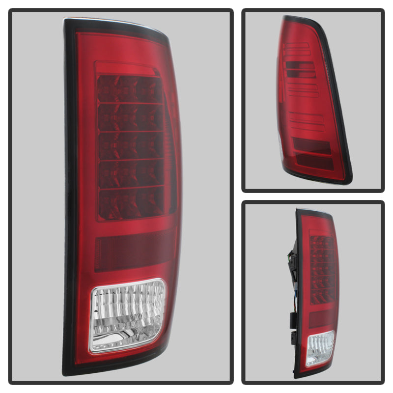 Spyder Dodge Ram 1500 13-14 13-14 LED Tail Lights LED Model only - Red Clear ALT-YD-DRAM13-LED-RC SPYDER