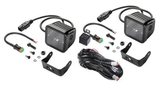 Hella Universal Black Magic 3.2in L.E.D. Cube Kit - Flood Beam (Short Range) Hella