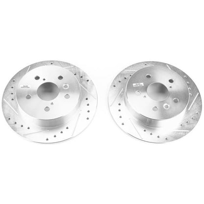 Power Stop 18-19 Toyota Camry Rear Evolution Drilled & Slotted Rotors - Pair PowerStop