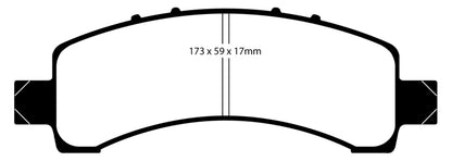 EBC YellowStuff Rear Brake Pads - DP41667R EBC