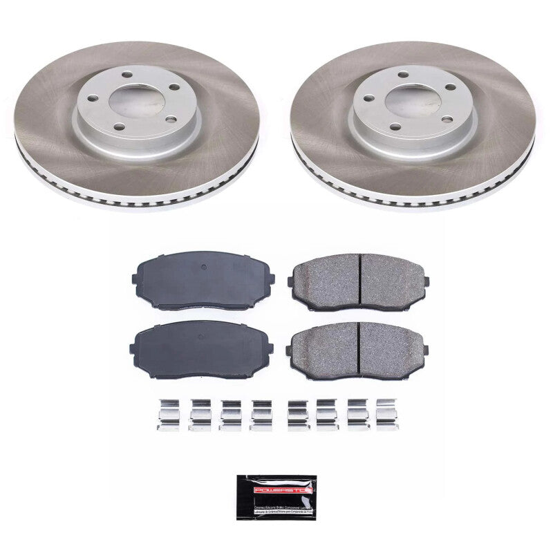 Power Stop 07-15 Lincoln MKX Front Semi-Coated Rotor Kit PowerStop