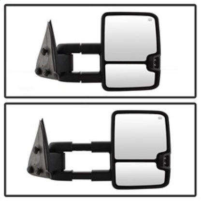 xTune Chevy Silverado 99-02 G2 Heated Amber LED Signal Telescoping Mirrors MIR-CS99S-G2-PWH-AM-SET SPYDER