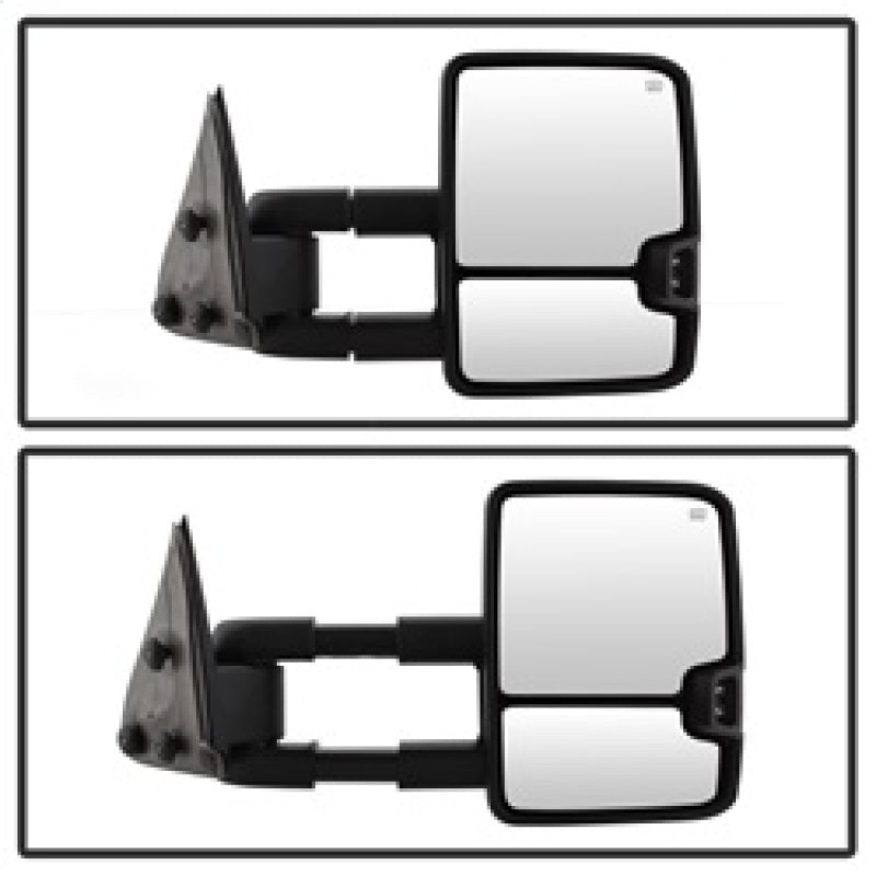 xTune Chevy Silverado 03-06 G2 Heated Smoke LED Signal Telescoping Mirrors MIR-CS03S-G2-PWH-SM-SET SPYDER