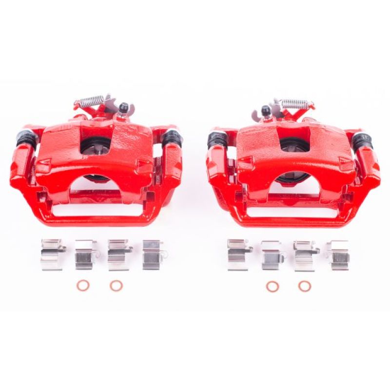 Power Stop 12-16 Chrysler Town & Country Rear Red Calipers w/Brackets - Pair PowerStop