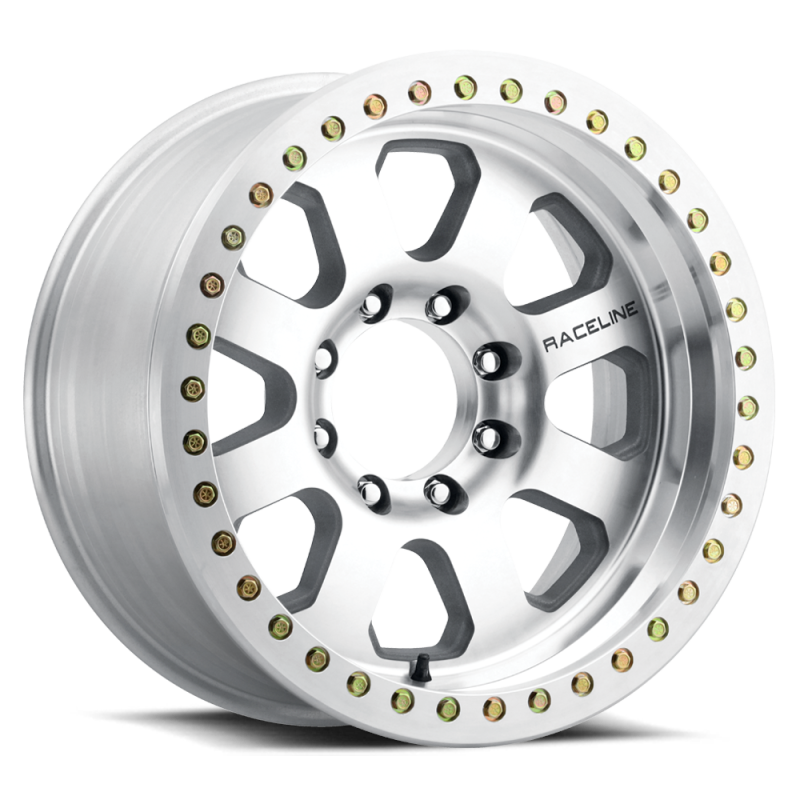 Raceline RT260M Avenger 20x10in / 5x127 BP / -12mm Offset / 83.82mm Bore - Machined Beadlock Wheel