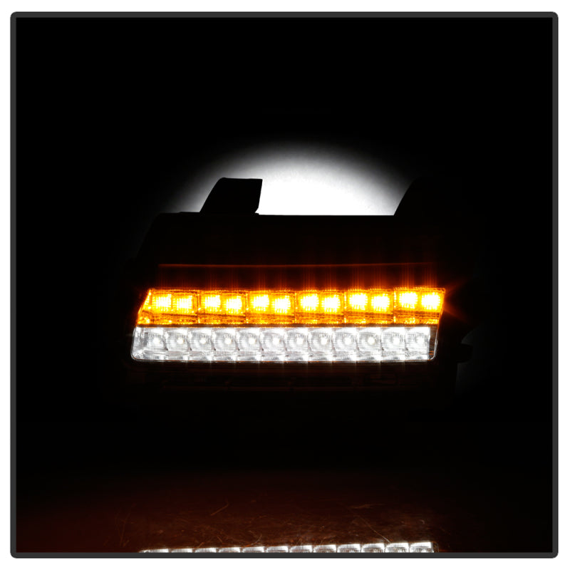 Spyder Jeep Wrangler 2018-2019 (LED Model Only) LED Front Bumper Lights - Sequential Signal - Chrome SPYDER