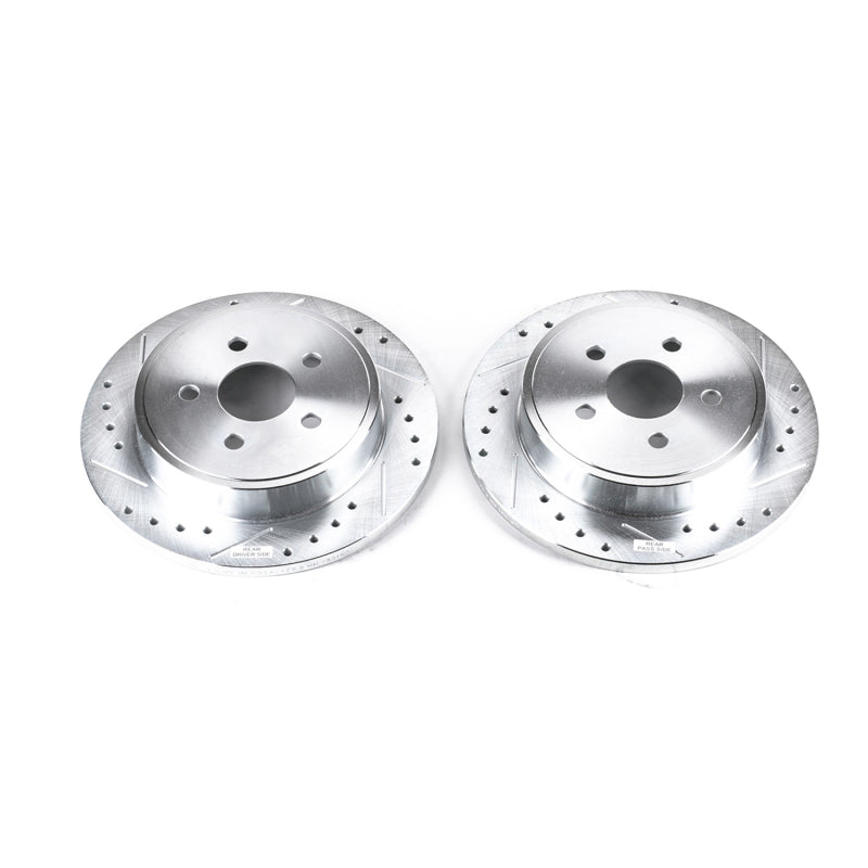 Power Stop 03-07 Chrysler PT Cruiser Rear Evolution Drilled & Slotted Rotors - Pair PowerStop