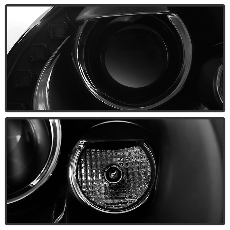 Spyder Volkswagen Beetle 06-10 Projector Headlights DRL LED Black PRO-YD-VB06-DRL-BK SPYDER