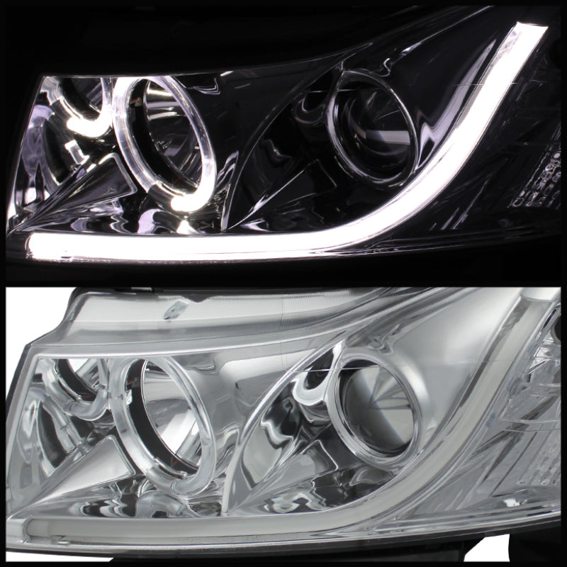 Spyder Chevy Cruze 11-14 Projector Headlights Light Tube DRL Chrm PRO-YD-CCRZ11-LTDRL-C SPYDER