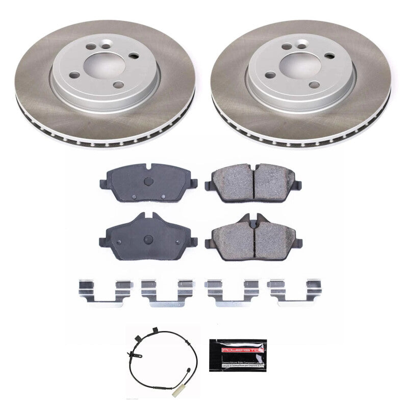 Power Stop 11-15 Mini Cooper Front Semi-Coated Rotor Kit PowerStop
