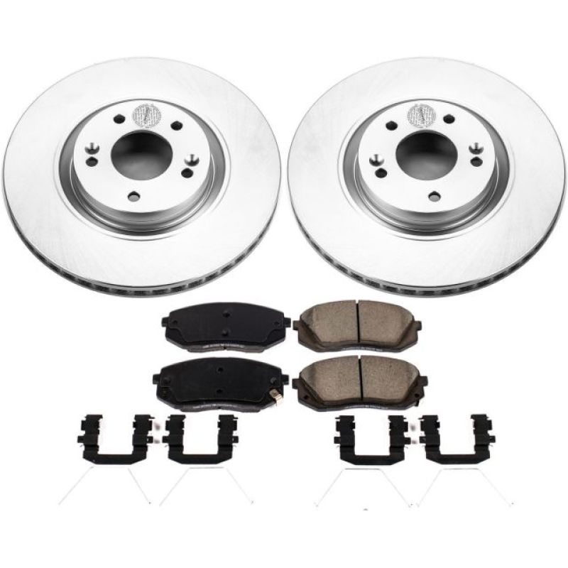 Power Stop 17-19 Hyundai Sonata Front Z17 Evolution Geomet Coated Brake Kit PowerStop