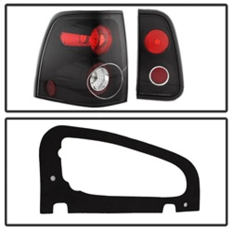 Spyder Lincoln Navigator 03-06 Euro Style Tail Lights Black ALT-YD-LN03-BK SPYDER