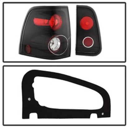 Spyder Lincoln Navigator 03-06 Euro Style Tail Lights Black ALT-YD-LN03-BK SPYDER