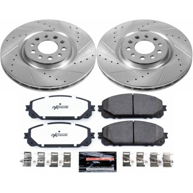 Power Stop 17-19 Jeep Cherokee Front Z36 Truck & Tow Brake Kit PowerStop
