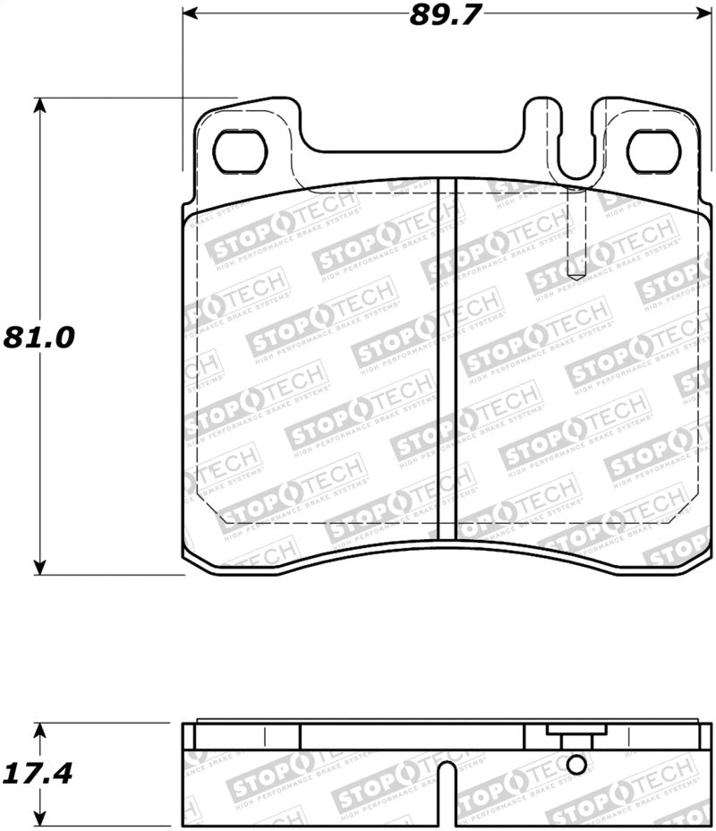 StopTech Premium Ceramic Front Brake Pads - 308.05780