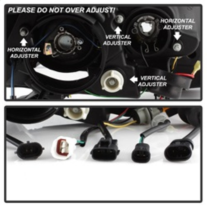 Spyder 2015-2017 Toyota Sienna Projector Headlights - DRL LED - Black PRO-YD-TSEN15-DRL-BK SPYDER