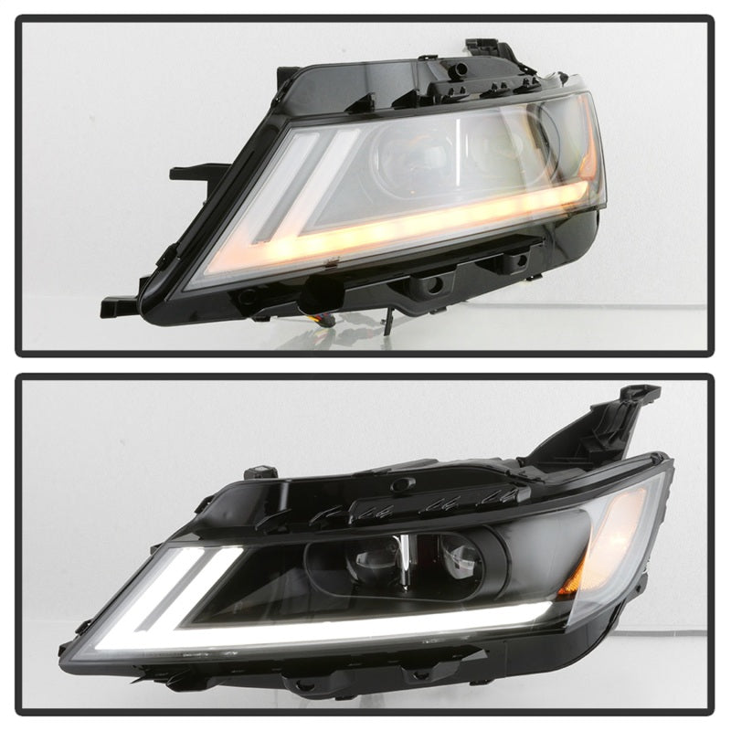 xTune 14-18 Chevy Impala (Excl Limited) DRL Halogen Proj Headlights - Blk (PRO-JH-CIM15-LB-BK) SPYDER
