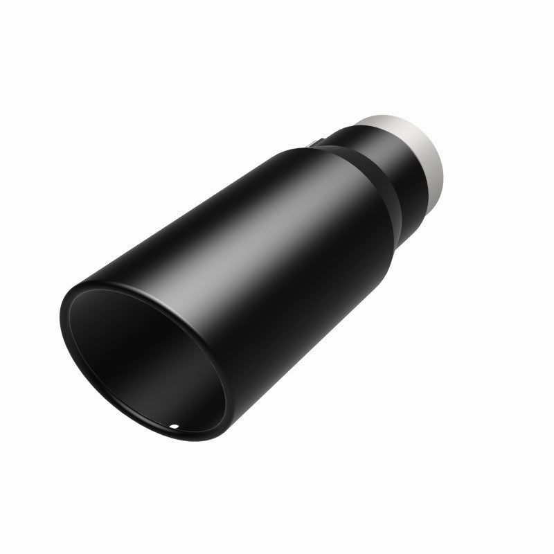 MagnaFlow Tip Stainless Black Coated Single Wall Round Single Outlet 5in Dia 3.5in Inlet 14.5in L Magnaflow