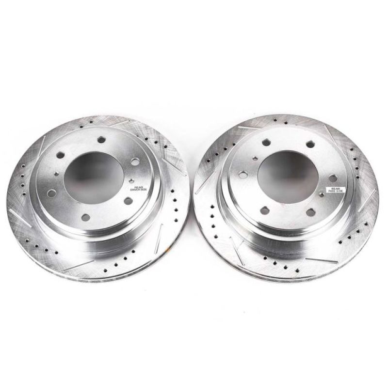 Power Stop 00-06 Mitsubishi Montero Rear Evolution Drilled & Slotted Rotors - Pair PowerStop