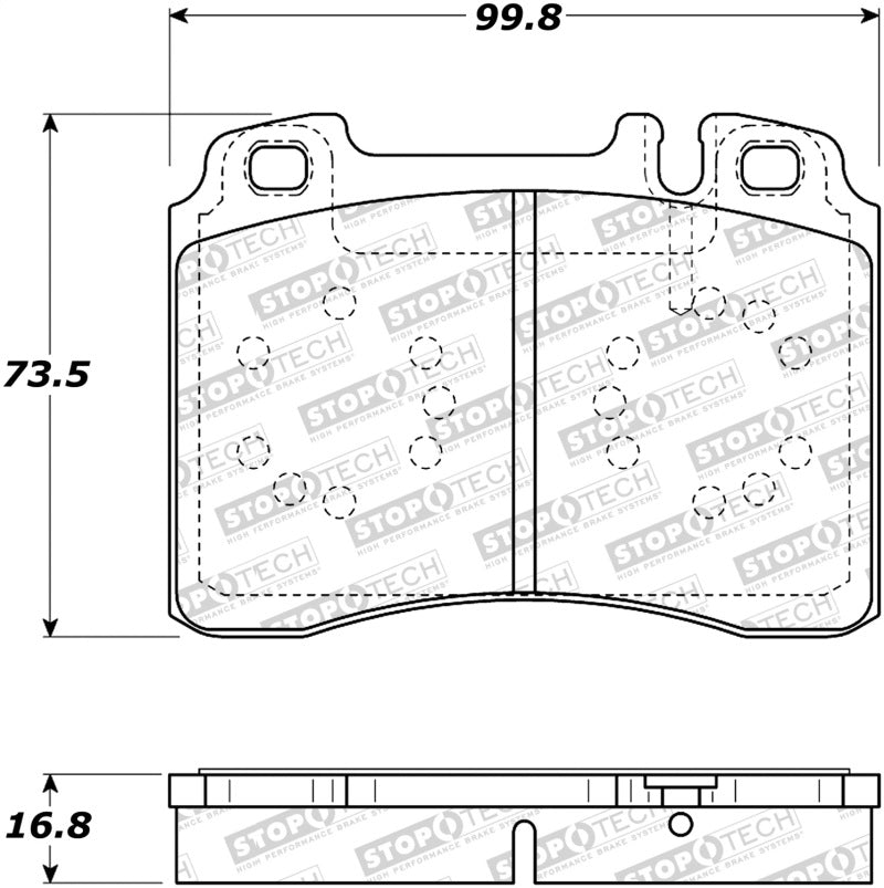 StopTech Premium Ceramic Front Brake Pads - 308.05610 Stoptech