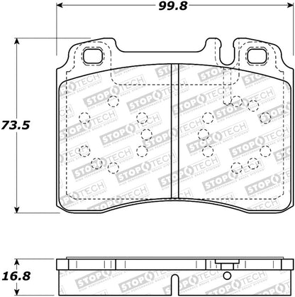 StopTech Premium Ceramic Front Brake Pads - 308.05610 Stoptech
