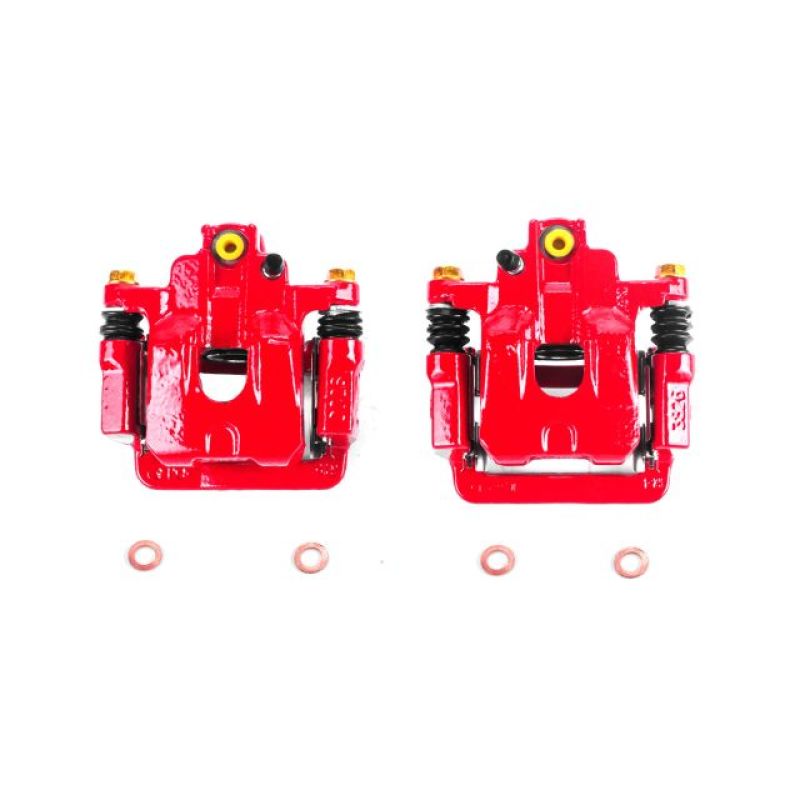 Power Stop 02-04 Honda Odyssey Rear Red Calipers w/Brackets - Pair