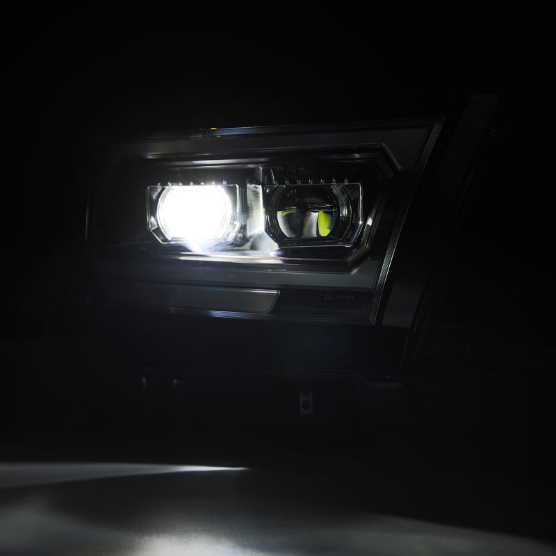 AlphaRex 880576 19-22 Dodge Ram 1500 LUXX LED Proj Headlights Black w/Seq Activation Light/Seq Signal/DRL