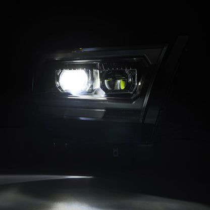 AlphaRex 880576 19-22 Dodge Ram 1500 LUXX LED Proj Headlights Black w/Seq Activation Light/Seq Signal/DRL