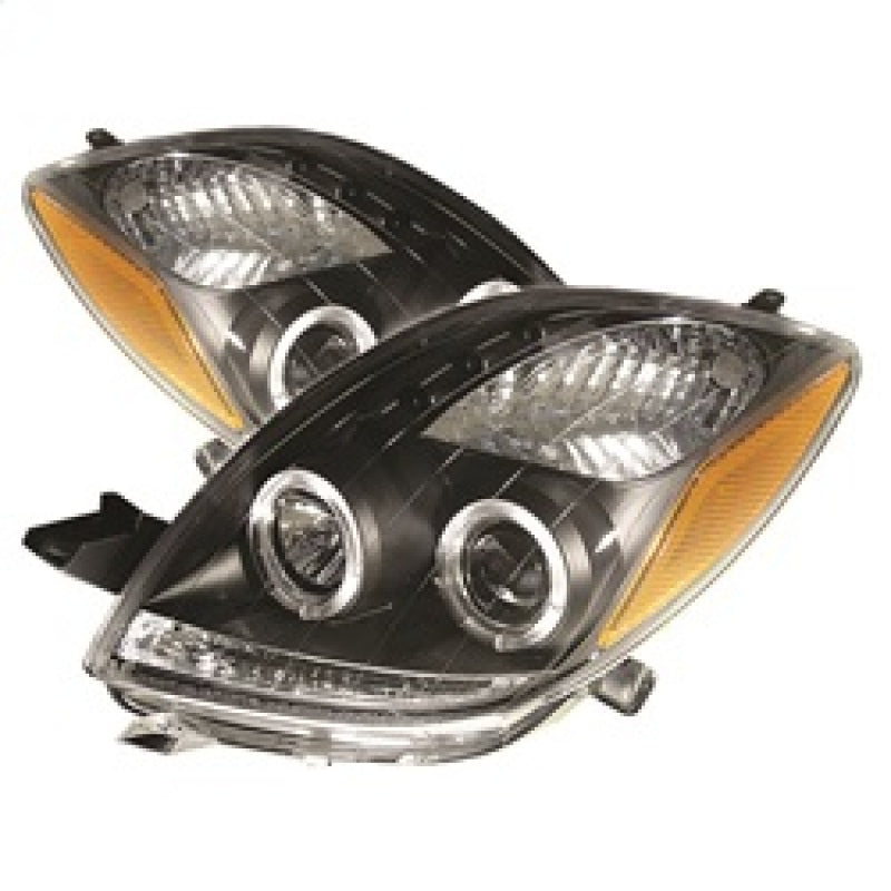 Spyder Toyota Yaris 06-08 2DR Projector Headlights LED Halo- LED Blk PRO-YD-TYA06-HL-BK SPYDER