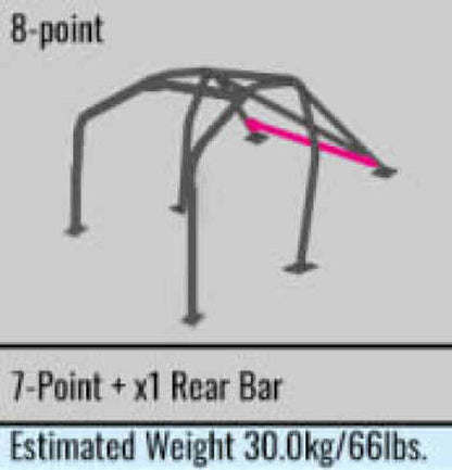 Cusco SFTY21 2-Pssgr 8-PT BLK Around Dash Roll Cage Toyota Chaser JZX100 w/ Sunroof (S/O/No Cancel)