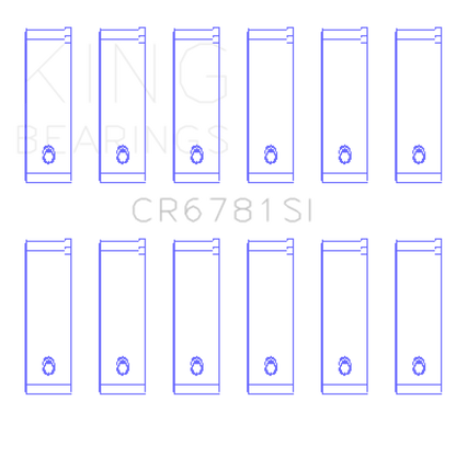 King Engine Bearings Chrysler 2.7L (Od+.002in) (Size +0.75mm) Connecting Rod Bearing Set