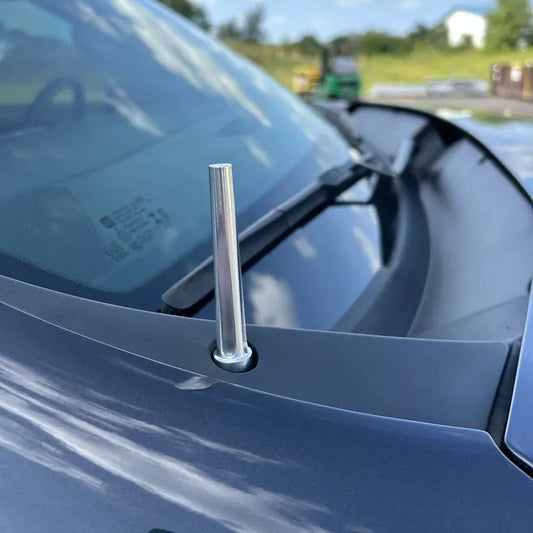 Wehrli 20-25 Chevy Silverado Billet TIG Torch Stubby Antenna - Raw Aluminum Wehrli