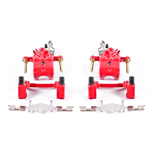 Power Stop 96-01 Infiniti I30 Rear Red Calipers w/Brackets - Pair PowerStop