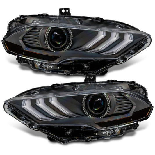 Oracle Lighting 18-23 Ford Mustang Dynamic ColorSHIFT LED Headlights - Black Series ORACLE Lighting