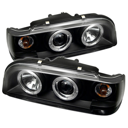 Spyder Volvo 850 93-97 Projector Headlights LED Halo Black High H1 Low H1 PRO-YD-VO85092-HL-BK SPYDER