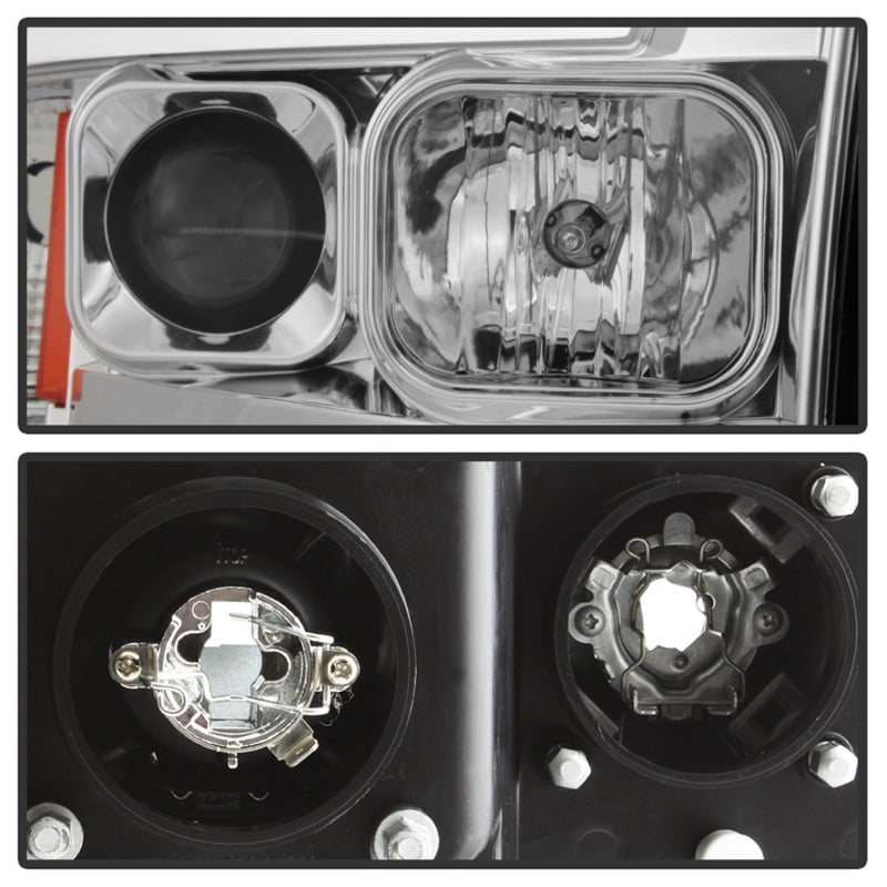 Spyder Dodge Ram 1500 02-05 V2 Projector Headlights - Light Bar DRL - Chrome PRO-YD-DR02V2-LB-C SPYDER