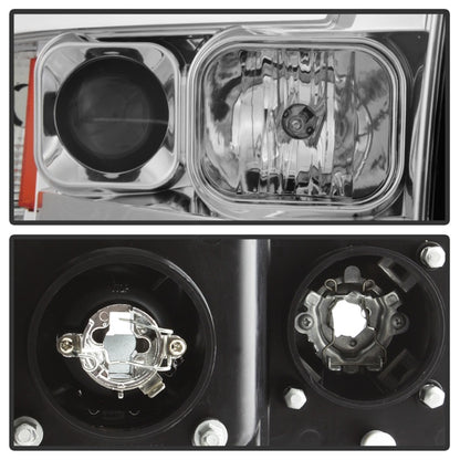 Spyder Dodge Ram 1500 02-05 V2 Projector Headlights - Light Bar DRL - Chrome PRO-YD-DR02V2-LB-C SPYDER
