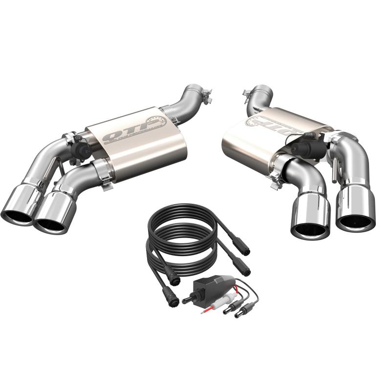 QTP 16-18 Chevrolet Camaro SS 6.2L 304SS Screamer Axle Back Exhaust w/4in Quad Tips QTP