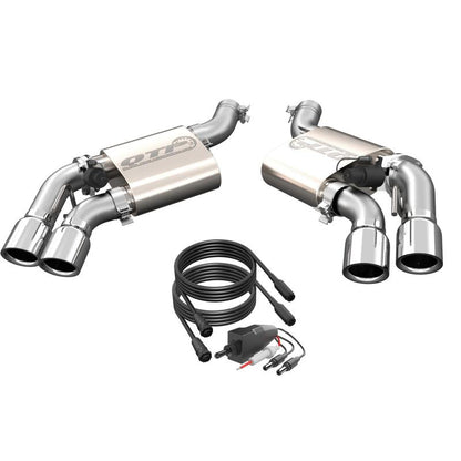 QTP 16-18 Chevrolet Camaro SS 6.2L 304SS Screamer Axle Back Exhaust w/4in Quad Tips QTP