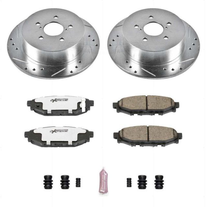 Power Stop 05-09 Subaru Legacy Rear Z26 Street Warrior Brake Kit PowerStop