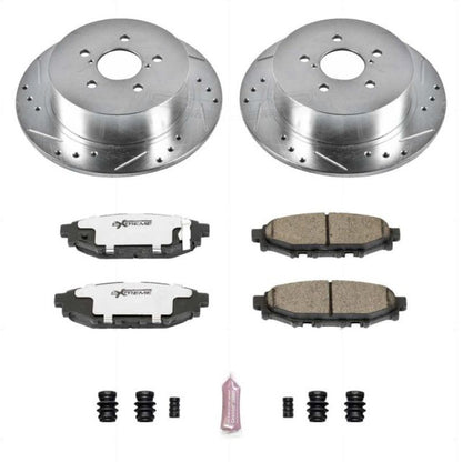 Power Stop 05-09 Subaru Legacy Rear Z26 Street Warrior Brake Kit PowerStop