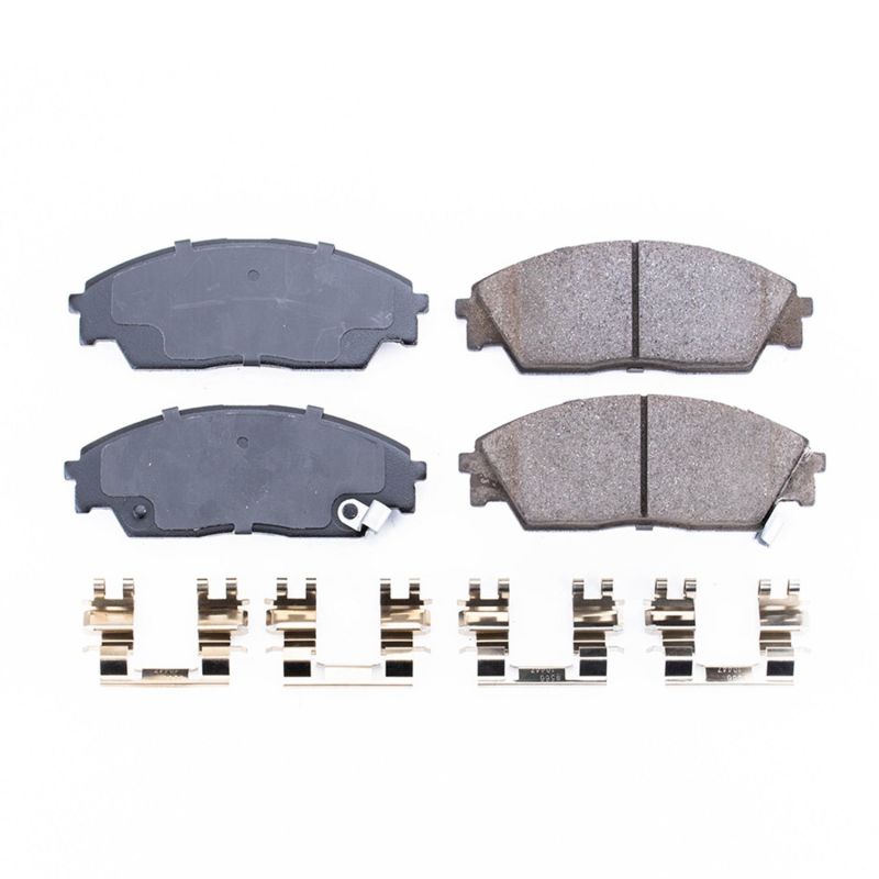 Power Stop 90-91 Honda Civic Front Z17 Evolution Ceramic Brake Pads w/Hardware PowerStop