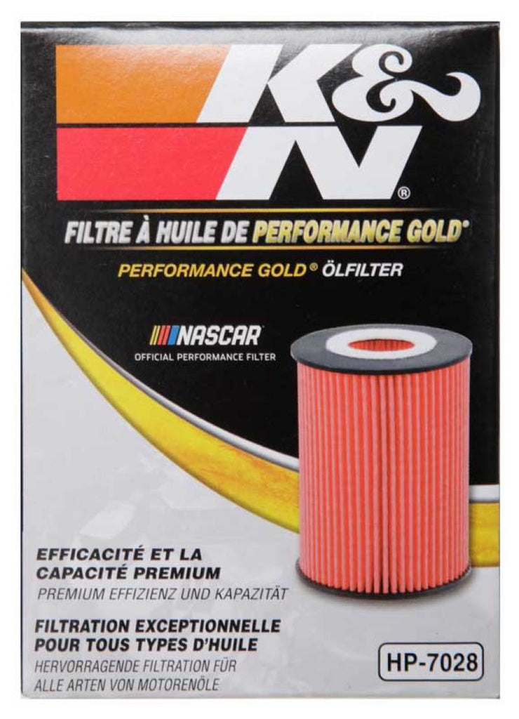 K&N Performance Oil Filter for 2010+ Mercedes Benz GLE350D 3.0L V6 DSL 2.75in OD x 3.625in H K&N Engineering