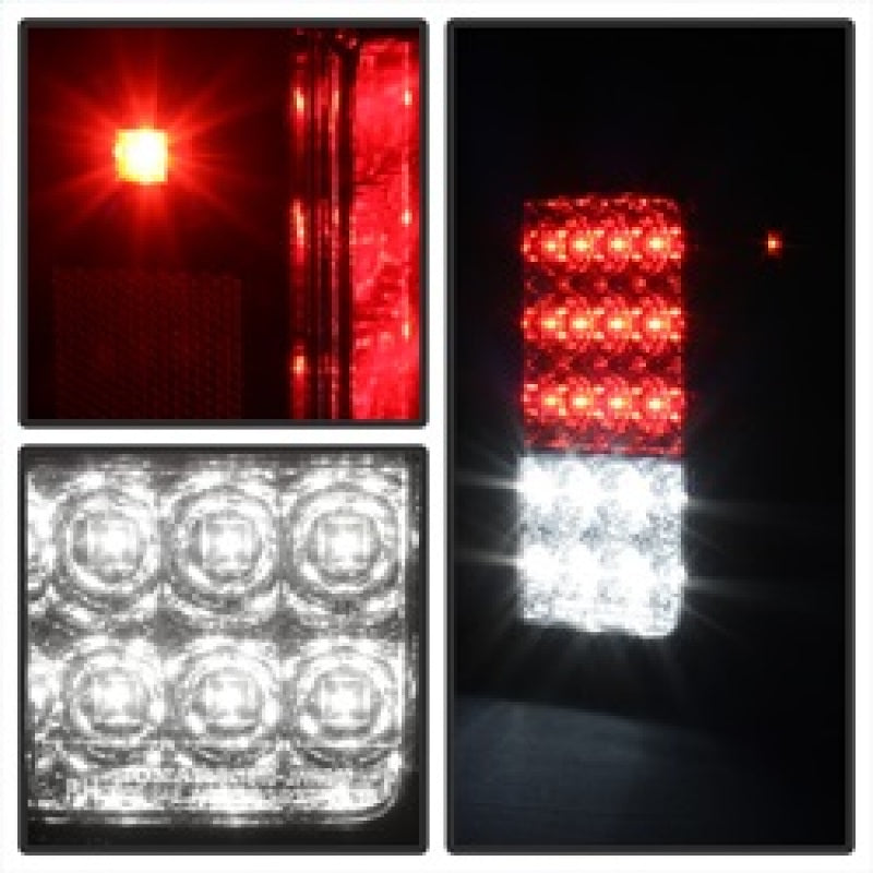 Spyder Jeep Wrangler 07-15 LED Tail Lights Red Clear ALT-YD-JWA07-LED-RC SPYDER